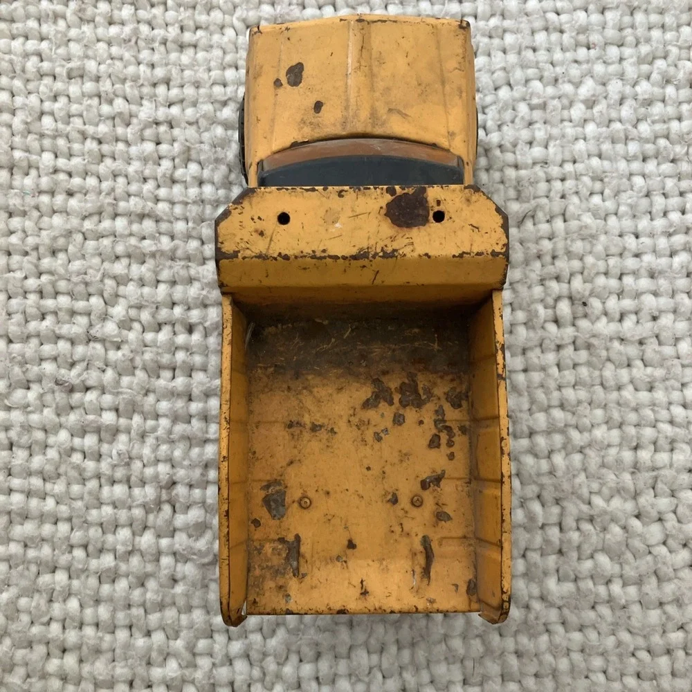 Vintage‎ Tonka Dump Truck With Trailer 1960's Pressed Steel Yellow Distressed
